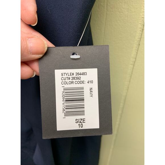 Marina Blue Sleeveless Bodycon Asymmetrical Neckline Formal Dress Size 10 NWT - Picture 4 of 6